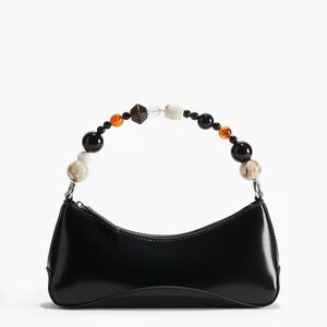 Black beaded shoulder bag